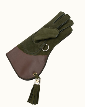 Lúa de Cetrería Clásica Serraje y Cuero – Verde Bosque y Habana (Reforzada)