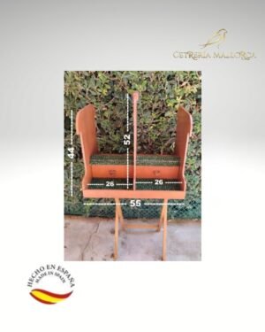 Transportín Abierto Doble de Madera para Halcón Peregrino